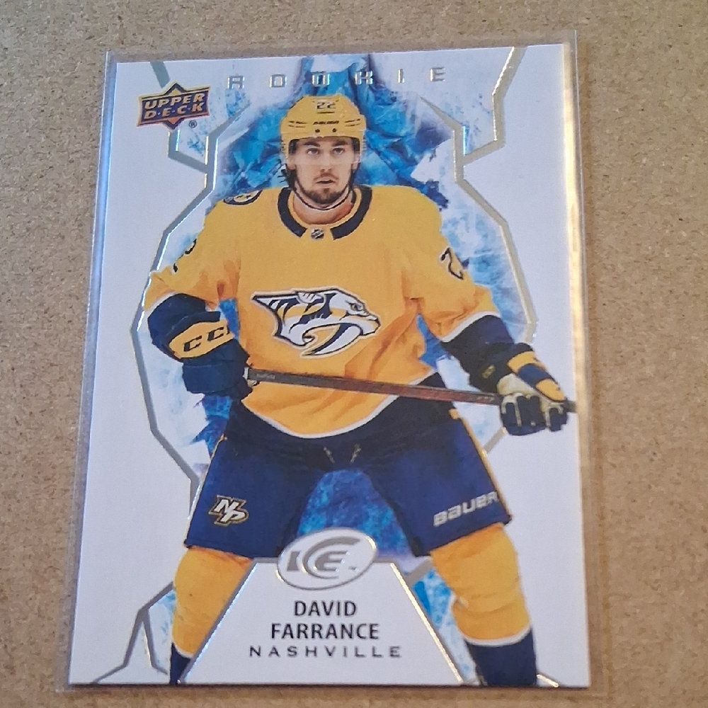 Rookie Card with Blue and Gold Accents